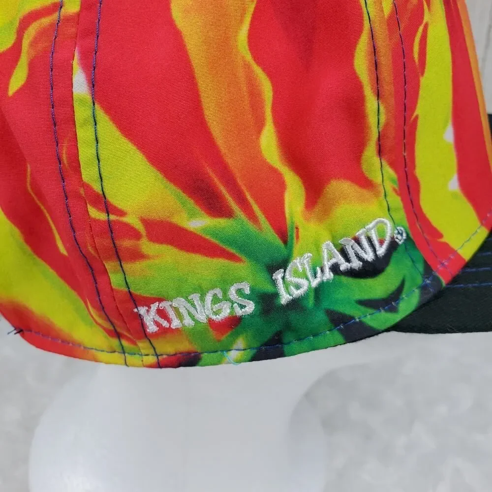 Jacobson Kings Island Tie Dye Snapback Cap Red Green OSFM